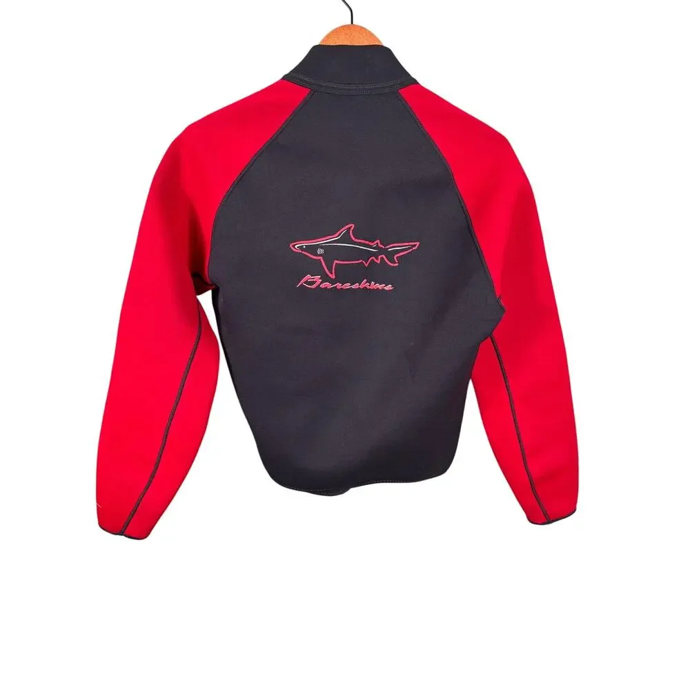Bareskins‎ 2pc Wetsuit Men's Large Black Red Swimming Snorkeling Diving Swimwear